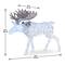 50" Glitter Moose Decoration, White Twinkling LED Lights